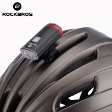 ROCKBROS перезаряжаемая велосипедная фара велосипедный шлем верхний свет руль велосипеда передние задние фонари водонепроницаемый двухсторонний фонарик