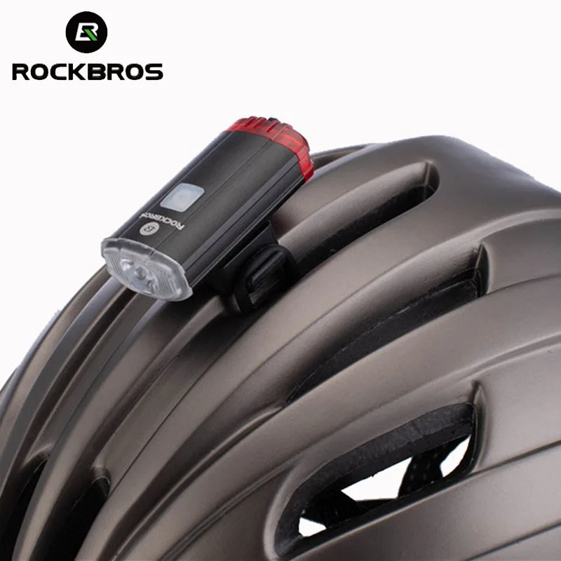 Clearance ROCKBROS Rechargeable Bike Headlight Cycling Helmet Top Light Bicycle Handlebar Front Rear Lights Waterproof Two-way Flashlight 0 Clearance ROCKBROS Rechargeable Bike Headlight Cycling Helmet Top Light Bicycle Handlebar Front Rear Lights Waterproof Two-way Flashlight 0