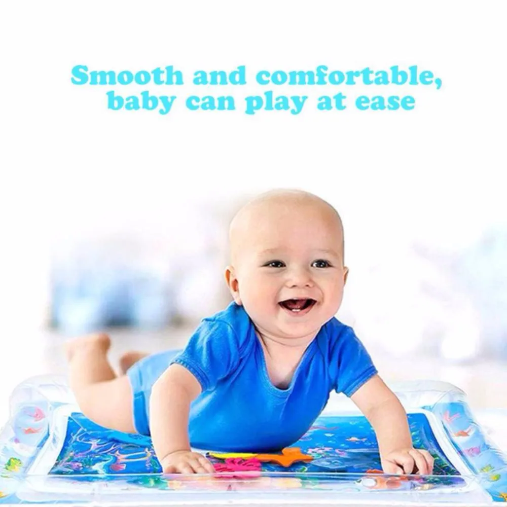 

Inflatable Water Play Mat Tummy Time Activity Center For Baby Kids Toddlers Easy To Inflate & Deflate Mat