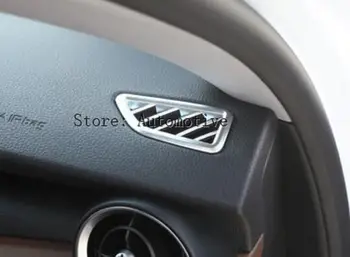 

For Alfa Romeo Stelvio 2017 Car-styling ABS Chrome Dashboard Air Conditioning Vent Outlet Frame Cover Trim 2pcs