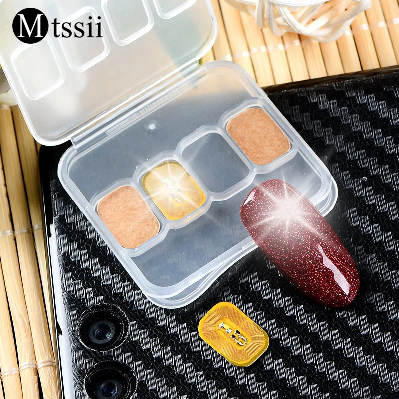 Mtssii 1 коробка блестящие DIY наклейки для ногтей светодио дный FC светодиодная