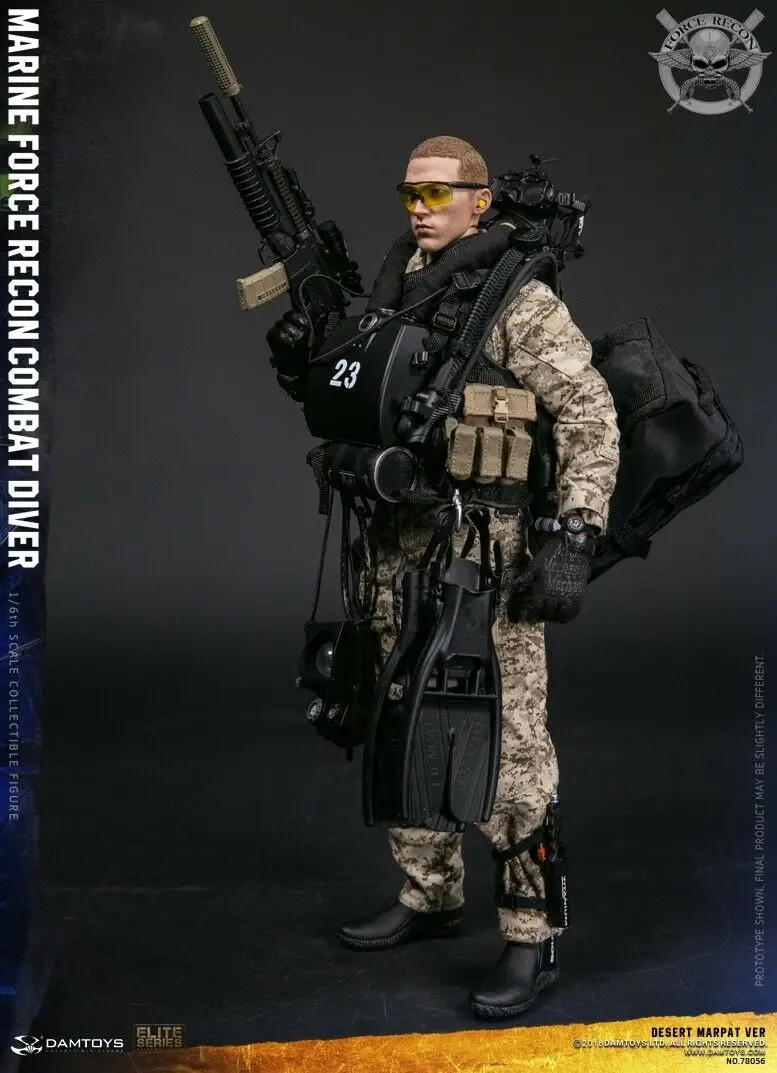 DAMTOYS плотина 1/6 78056 USMC морской силы Рекон боевой DIVER Пустыня MARPAT VER 12 дюймов Коллекционные фигурки