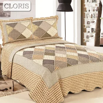 

CLORIS Luxury Brand Soft Bedspread High Quality Hotel Comforter Cotton Quilted Decorative Pillow Case King Size Twin Coverlet