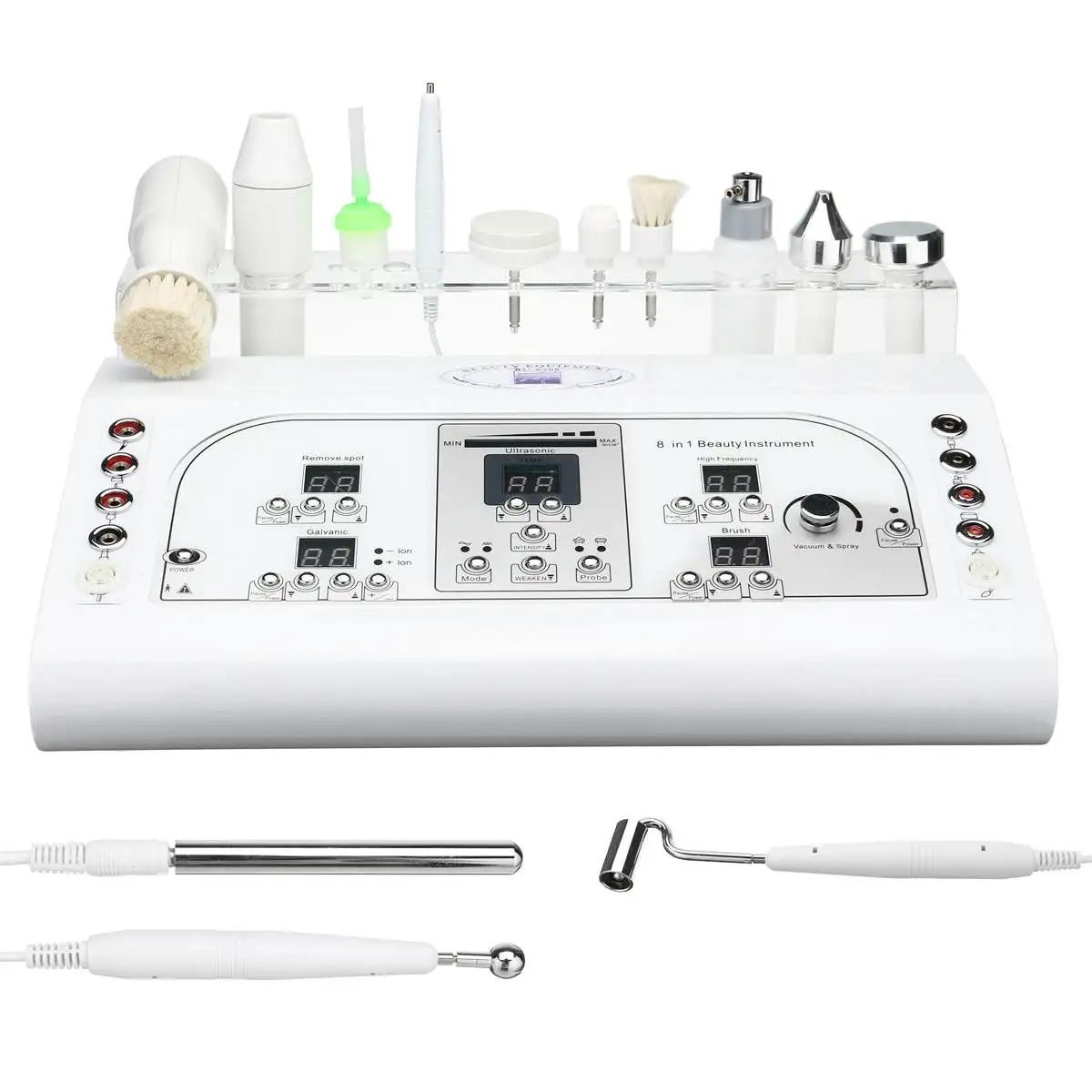 Multifunction Face Whitening Freckle Removal Ultrasound Anti Aging 8 in 1 Facial Massager Skin Care Beauty Salon Machine