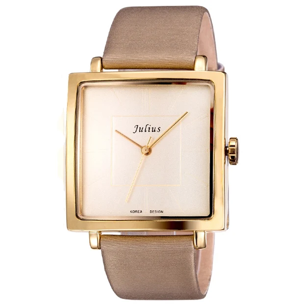 Prix pour Julius Marque Quartz Montres Femmes Horloge Or Carré Bracelet En Cuir Casual Whatch De Mode Dames Pas Cher Promotion Relojes JA-354 Prix pour Julius Marque Quartz Montres Femmes Horloge Or Carré Bracelet En Cuir Casual Whatch De Mode Dames Pas Cher Promotion Relojes JA-354