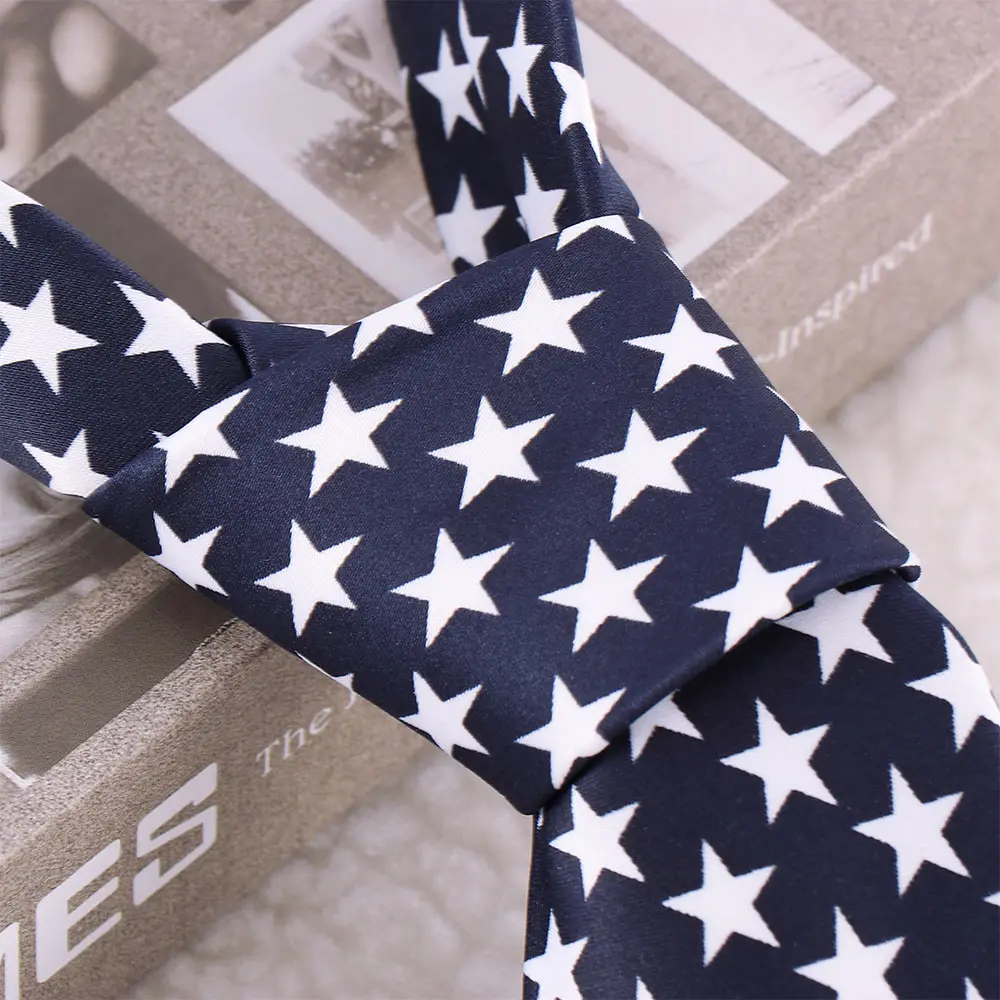 1 шт. узкий галстук американский/Американский галстук в полоску с флагом повседневные женские галстуки из полиэстера классические мужские вечерние и свадебные галстуки