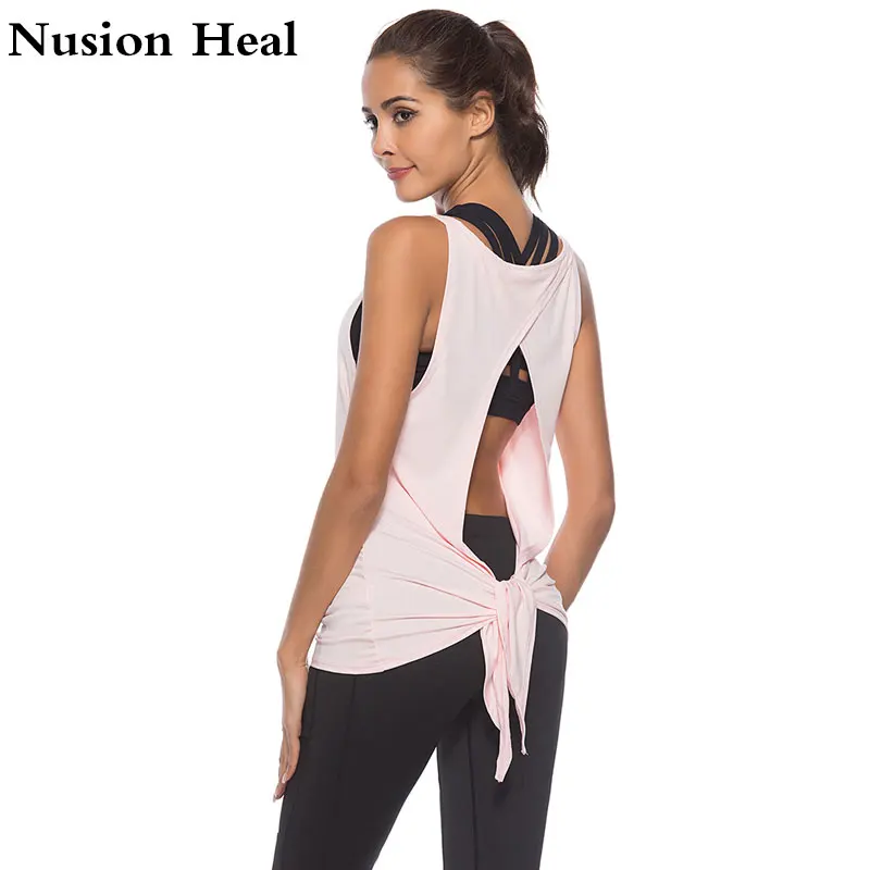 

Drop Fitness Women Breathable Yoga Top Gym Workout Tank Top Sexy Backless Sport T Shirt Women Running Yoga Shirt Sport Crop Tops