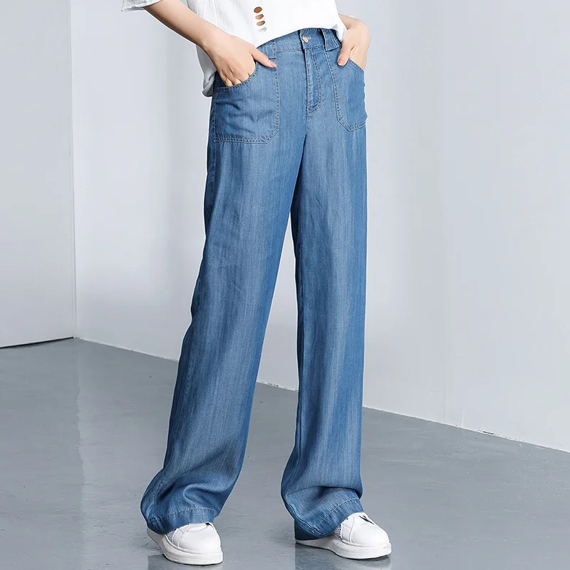 Buy 2019 New Arrival Summer High Quality Jeans Women Casual Denim Wide Leg