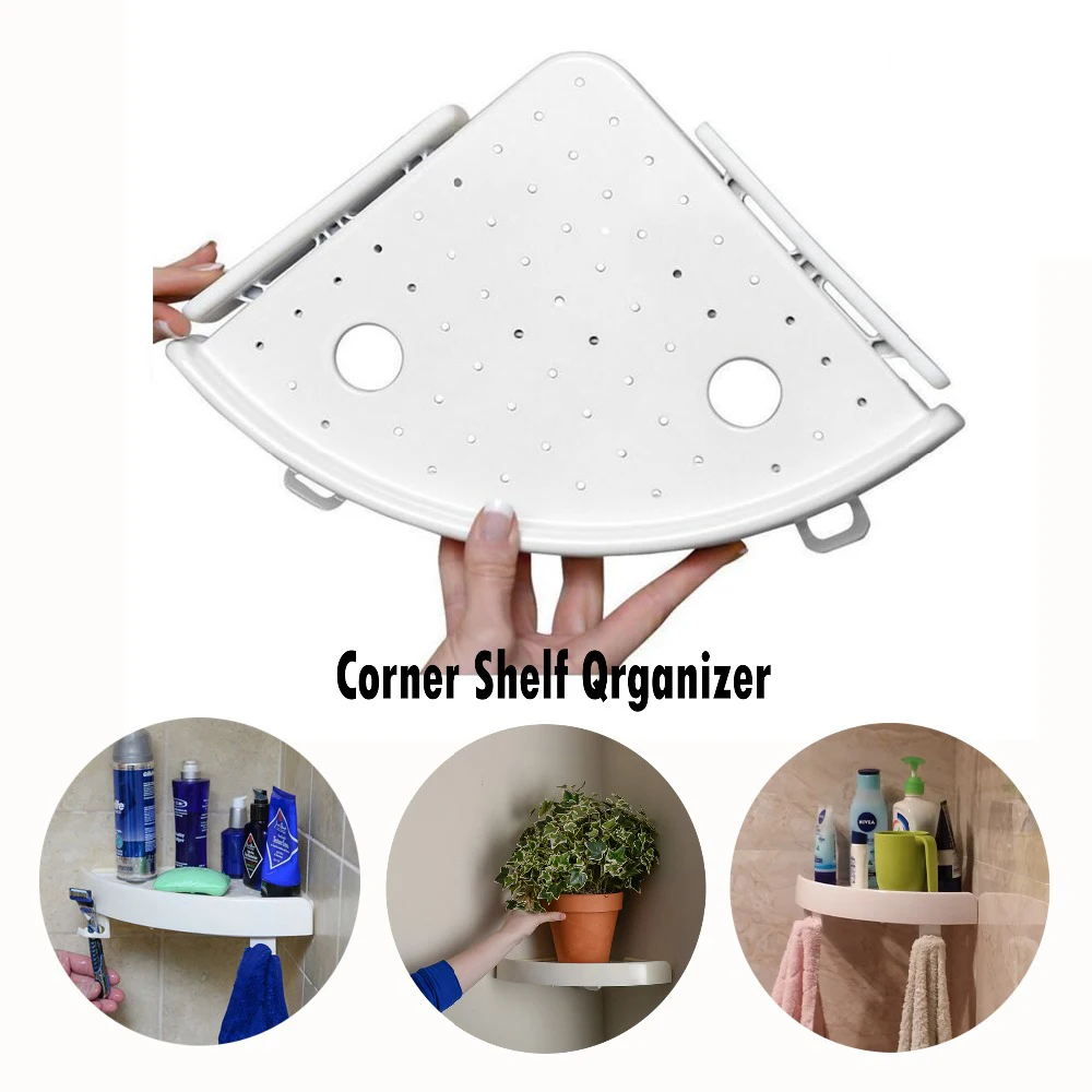 الحمام التخزين حامل رفوف المنظم دش رف جدار متعددة الأغراض الزاوية تخزين الرف شفط جدار المنزل اقتناص رفوف