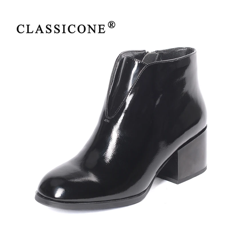 

women shoes woman ankle boots spring autumn high heel pumps genuine leather fashion brand style designers luxury sexy CLASSICONE