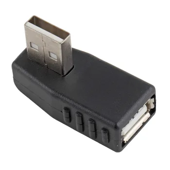 

Left angle 90 degree USB 2.0 A Male Female adapter connecter for laptop PC