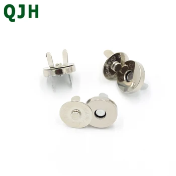 

QJH Brand NEW 5 sets Silver DIY Hook Bags&Garment Magnetic Buttons,18mm Magnetic Metal Suction Buckles Craft Accessories Clasps