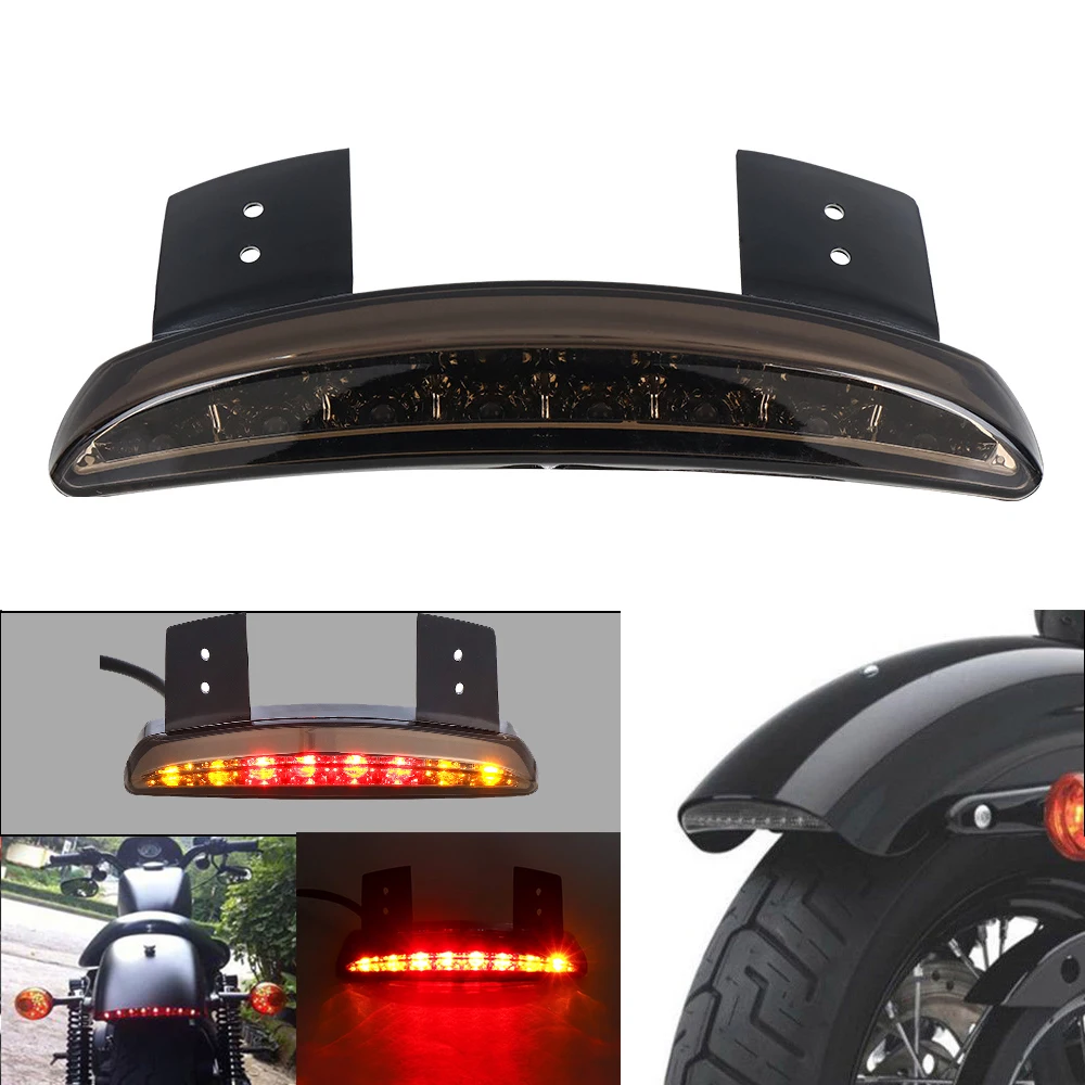 

Motorcycle LED Fender Edge Brake Turn Signal Rear Tail Light For 883 Sportster 1200 For Cafe Race