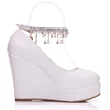 Crystal Queen Ankle Strap Platform Wedge Shoes Women Pump High Heels  Sapato Feminino Dress  Shoes ► Photo 3/6