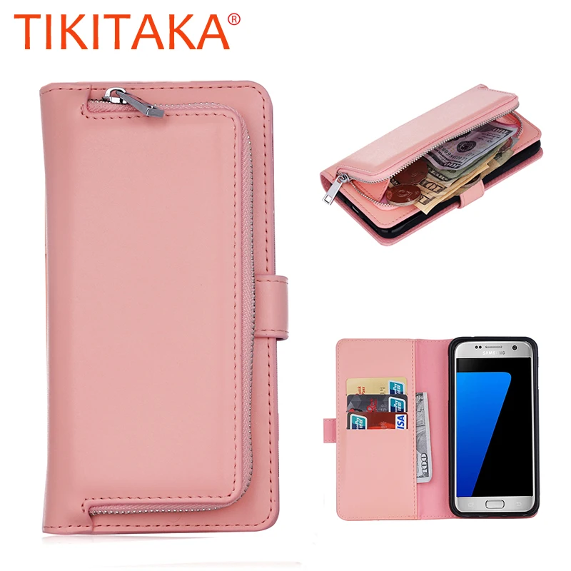 

For iPhone 8 7 6 S Plus Luxury Business Leather Flip Case For Samsung Galaxy S8 Plus S7 S6 edge S5 Stand Cover Phone Bags