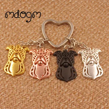 

2019 Cute Pitbull Dog Animal Purse Handbag Charm Handmade Pendant Keychain For Bag Car Women Men Key Ring Love Jewelry K057