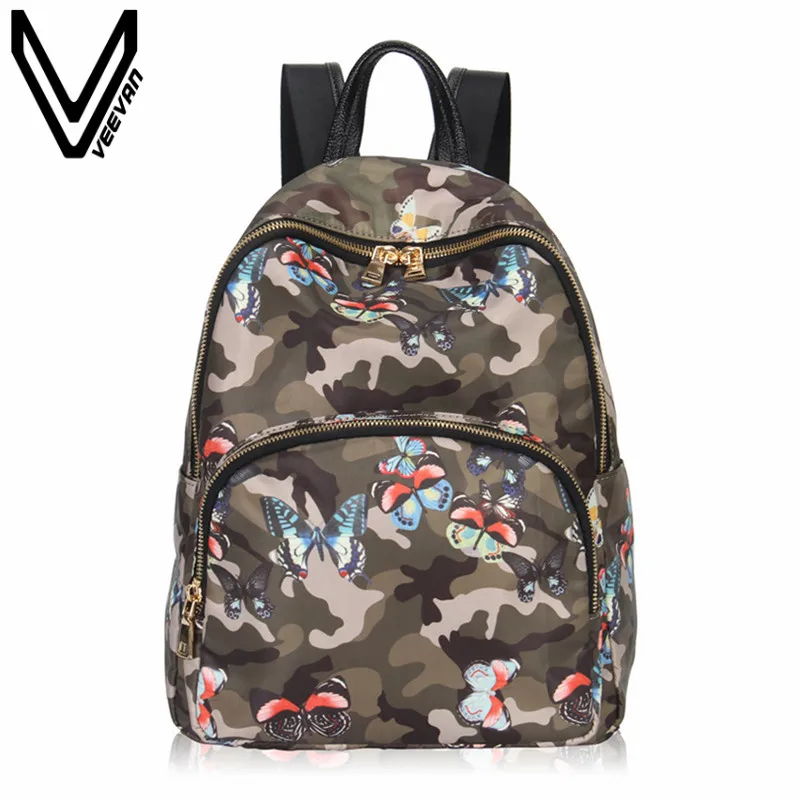 

VEEVANV Brand New Designer Rivets Girls Shoulder Bags Women Backpack Female Travel Bags Fashion Printing Mochila School Backpack