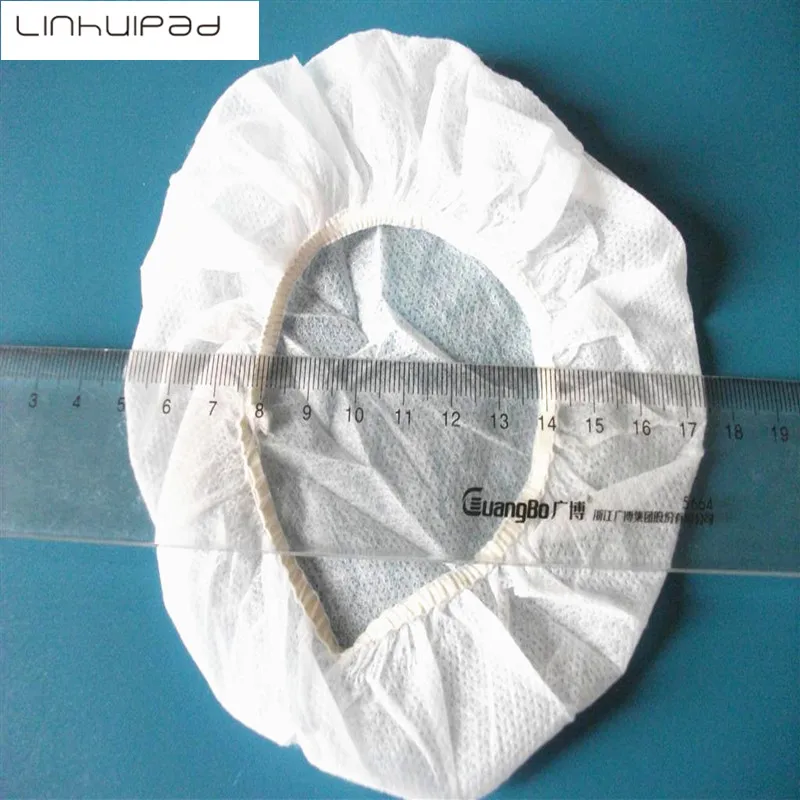 

Linhuipad 12-13cm 2 color White and black Non Woven Disposable Sanitary Headphone Cover widely use for big over head headsets