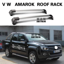 2 шт., для VOLKSWAGEN amarok 2010+ багажник на крышу, для автомобиля, специальный алюминиевый сплав, Ременный замок, светодиодная съемка, базовая модель, двойная кабина