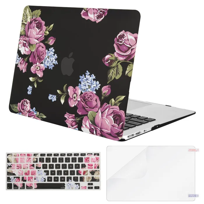 Mosiso Laptop Protective Cover Case for Macbook Air 13 A1466 A1369 Netebook Matte Mac Book Air Case Accessories - Цвет: Peony