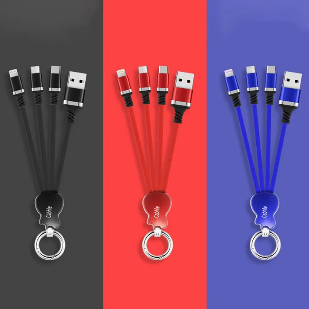 3 في 1 كابل يو اس بي المفاتيح المحمولة المصغّر usb نوع C متعددة كابل الشاحن ل فون X 8 7 6 6 s زائد ل huawei ل xiaomi