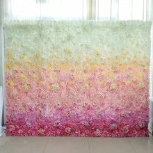 6pcs/lot Artificial Silk Rose Flower Wall Decoration Gradient Color Hydrangea Peony Party Wedding Decoration Backdrop Road Lead 6pcs/lot Artificial Silk Rose Flower Wall Decoration Gradient Color Hydrangea Peony Party Wedding Decoration Backdrop Road Lead