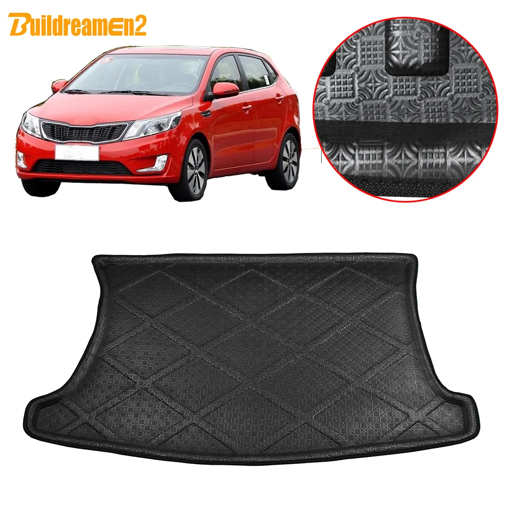 

Buildreamen2 For Kia K2 Hatchback Car Accessories Tray Boot Liner Rear Trunk Mat Floor Cargo Carpet Pad 2011 2012 2013 2014 2015