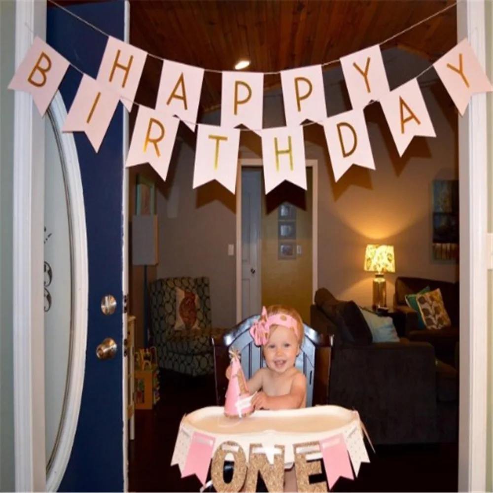 С днем рождения баннер детский душ украшения фото будка баннер «С Днем Рождения» гирлянда счастливый день рождения детский душ флаги
