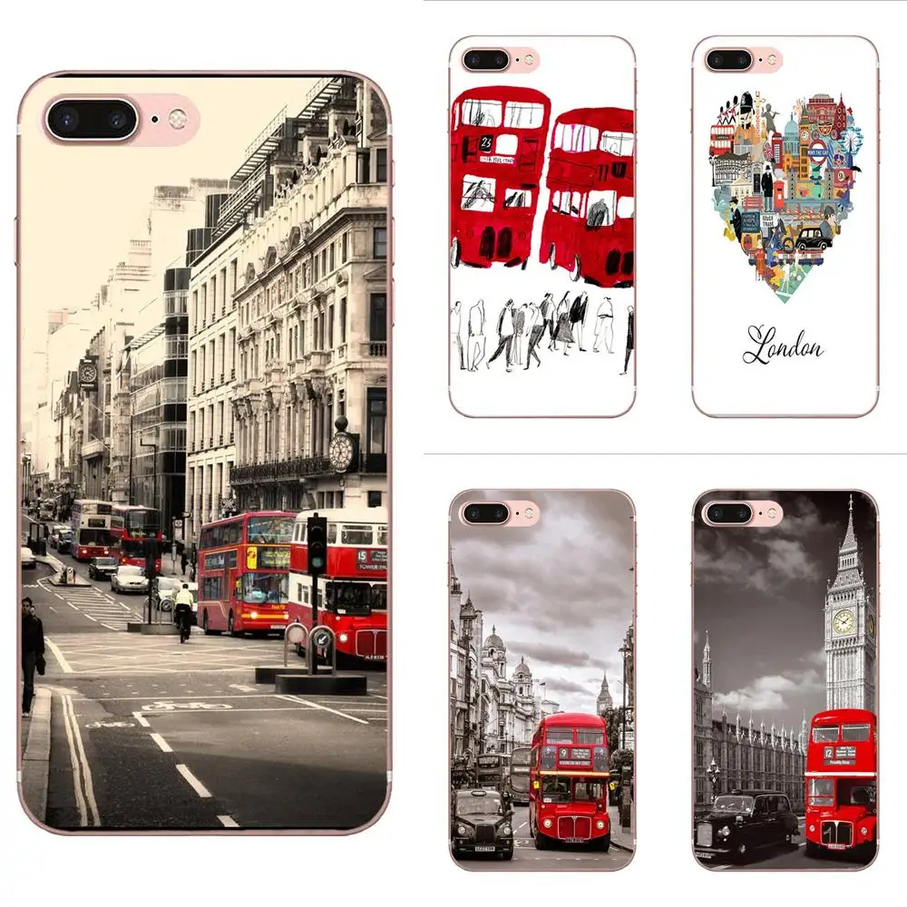 Для Xiaomi Redmi Note 2 3S 4 4A 4X 5 5A 6 6A Pro Plus Мягкий чехол с принтом London Big Red Bus Новинка Ретро