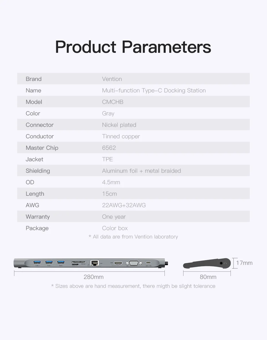 Vention USB C адаптер для Macbook type C в HDMI конвертер USB-C 3,0 концентратор SD/TF кард-ридер PD RJ45 Thunderbolt 3 адаптер