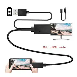 Универсальный MHL к HDMI Кабель-адаптер Android телефон MHL Micro USB к HDMI 1080P телевизионный HD кабель-адаптер