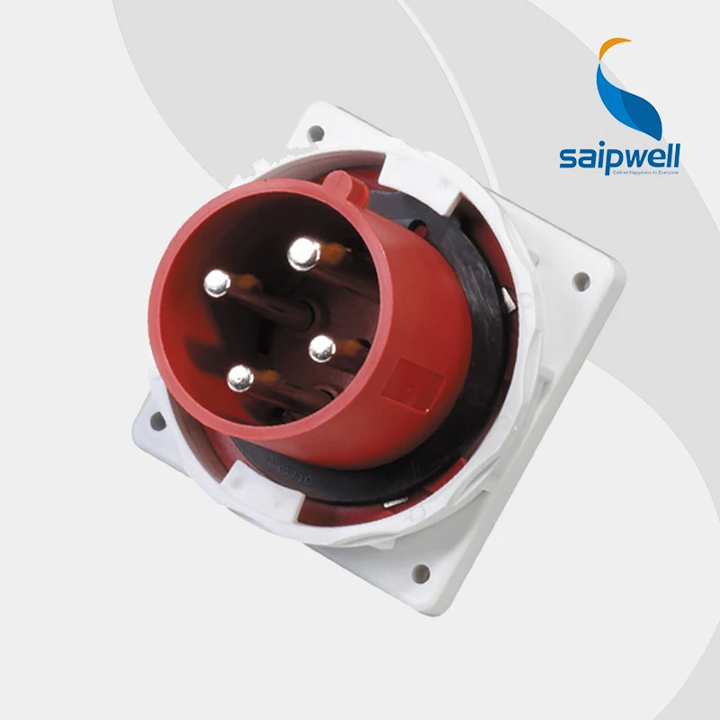 

High Quality 3P+E 63A 400V Industrial Panel Mounted Plug / Concealed Electric Plug (SP-3656)