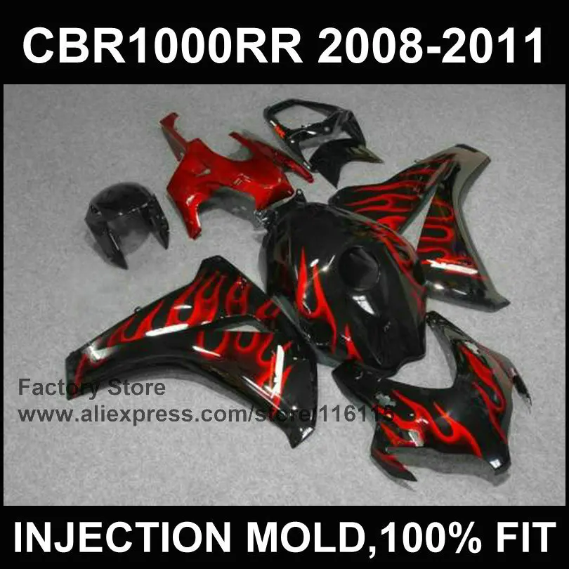 Комплект обтекателей RED flame для HONDA DREAM CBR 1000 RR 2008 2009 2010 2011 08 09 cbr1000 rr 10 11 12 | Автомобили