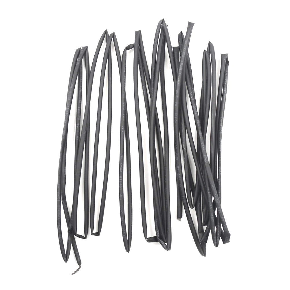 5 Meters Heat Shrink Tubing Black Shrinkable Tube Car Cable Sleeving Assortment Wrap Wire Kit Diameter 3mm