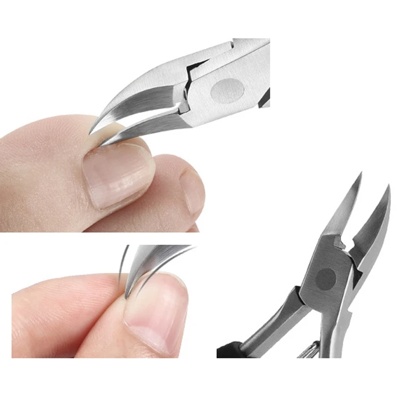 1pc Black Toe Nail Clippers Stainless Steel Toenail Nipper Clipper Cutter For Thick Ingrown Toenails
