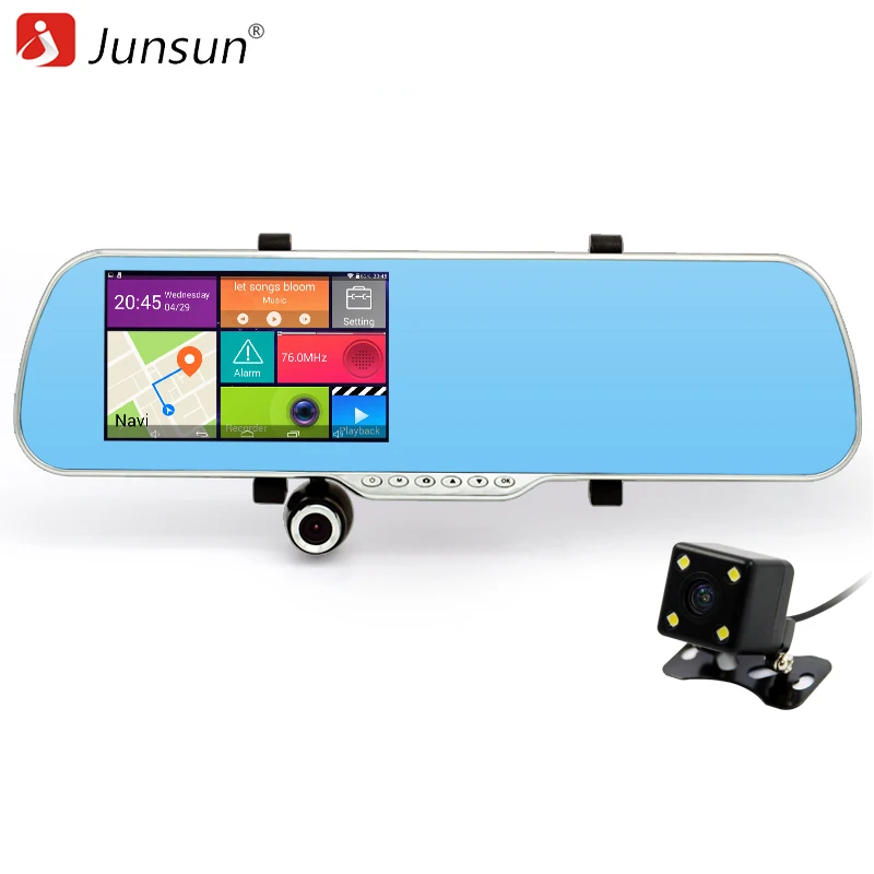 

New 5" Car GPS Navigation Android Rearview mirror DVR Video recorder Camera Dash Cam Truck vehicle gps navigatie free map