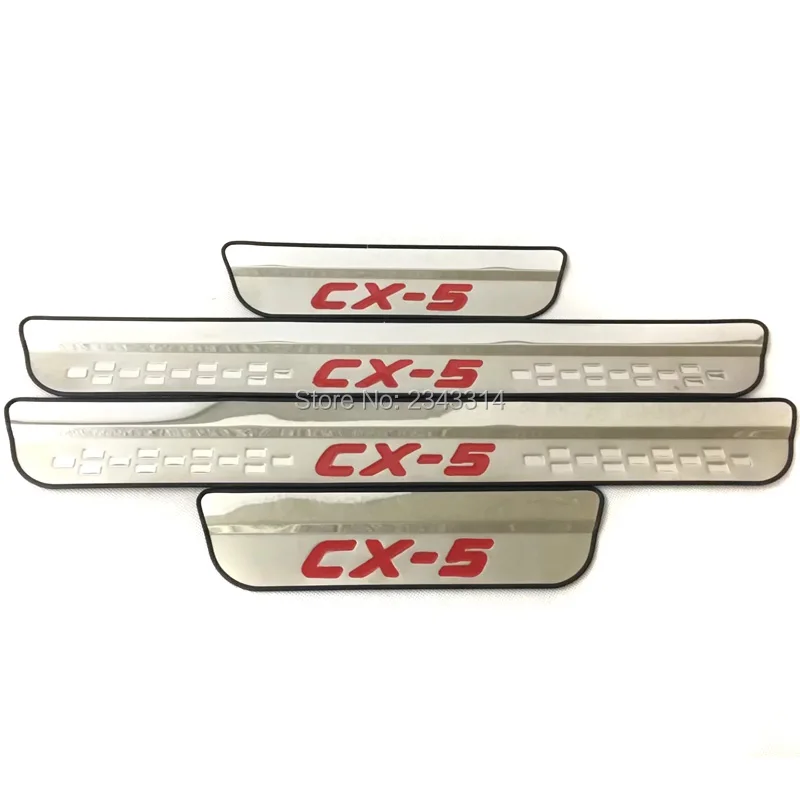 Для 2017 2018 Mazda CX 5 CX5 нержавеющие двери и подоконники Kick Plates Scuff Guard педаль накладка