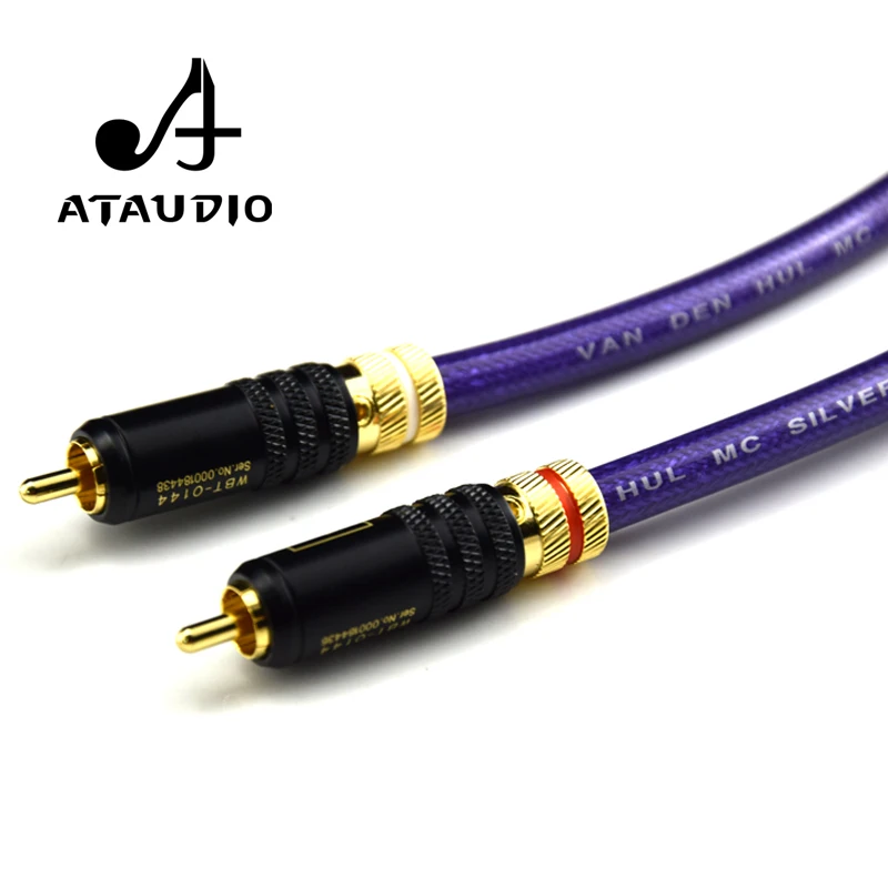 ATAUDIO VDH Hifi посеребренный 2RCA кабель профессиональный DVD усилитель Интерконнектор