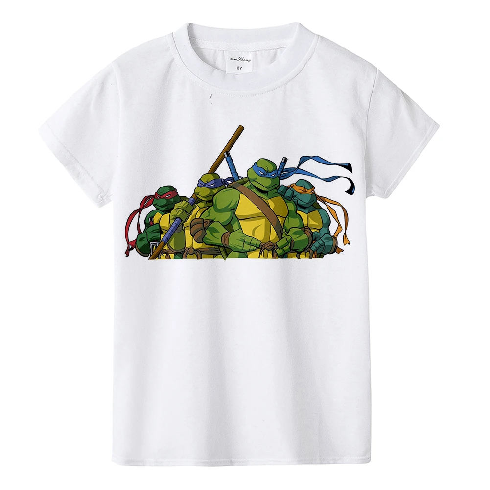 Новая футболка с принтом черепахи из мультфильма для мальчиков детская одежда детская футболка для маленьких мальчиков от 3 до 9 лет - Цвет: 02