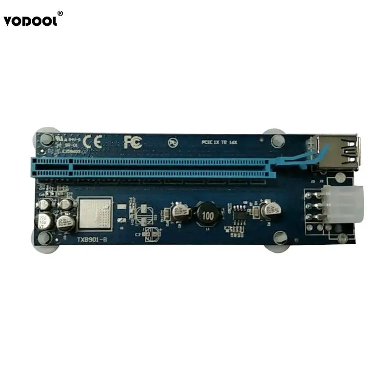 6 Pin PCI E Express Видеокарта 1X к 16X удлинитель USB 3 0 кабель SATA 15Pin 6Pin питания для биткоина