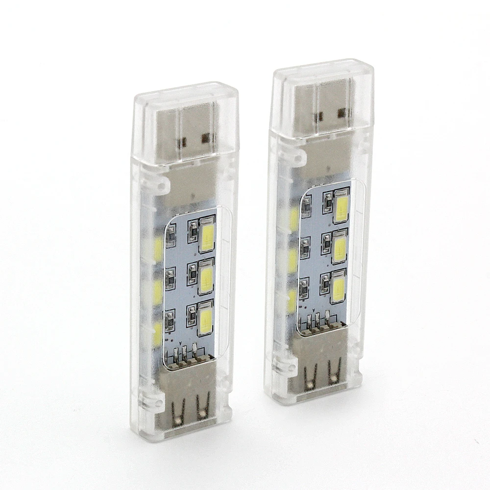2 шт./лот мини usb Led освещение 5730SMD холодный белый Настольная книга чтения лампы для