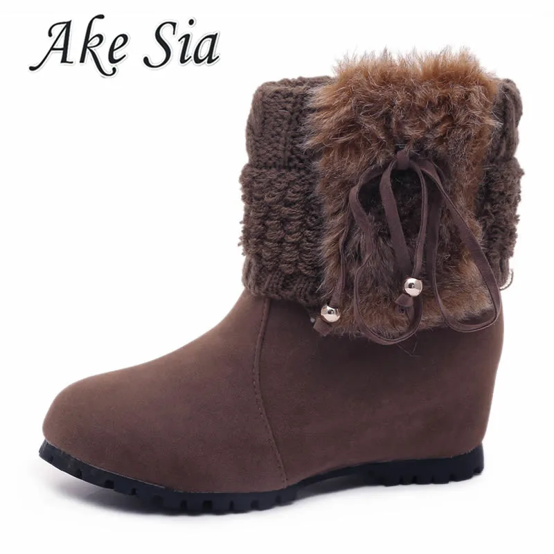 

2019 winter new ladies Flock plus cotton warm comfortable Shallow booties ladies casual Round Toe snow fashion Martin boots c40
