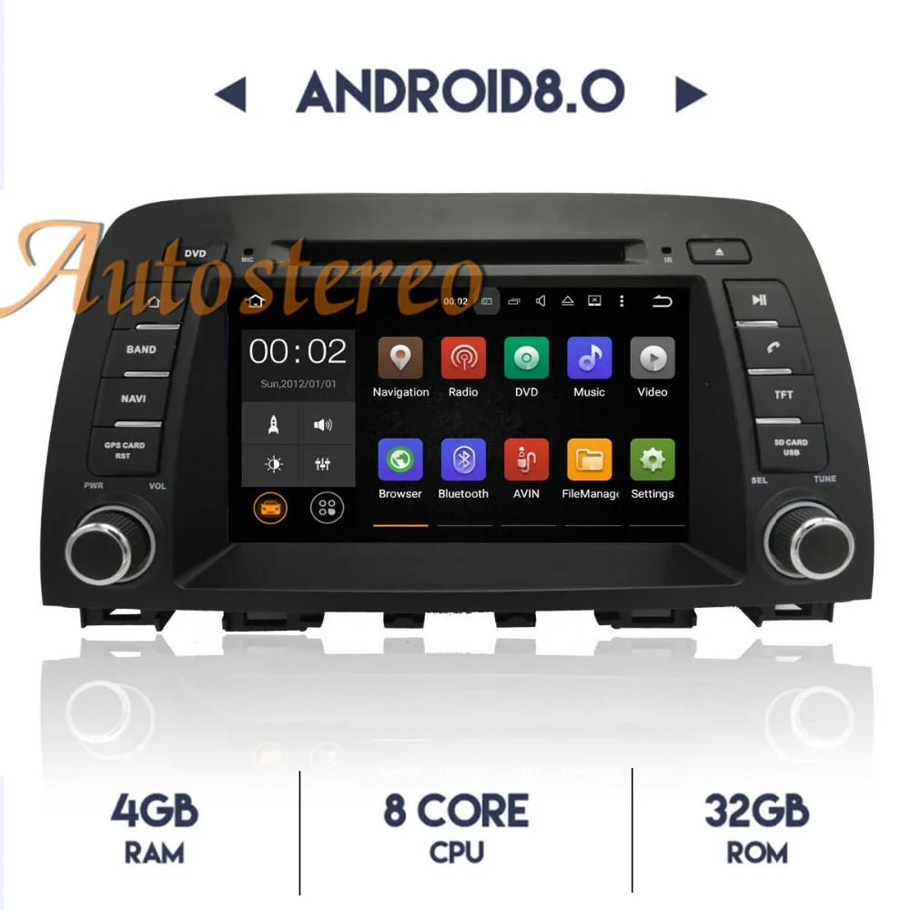 Clearance Newest Android8.0 4GB RAM system Car CD DVD Player GPS navigation For MAZDA6 ATENZA 2013 2014 2015 2016 2017 multimedia radio 3