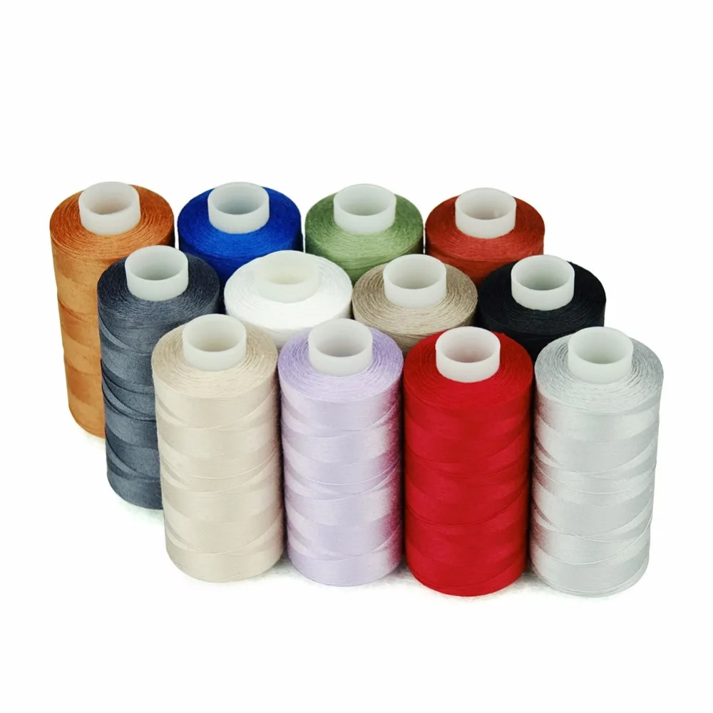 600M Each Spool for Quilting New brothread 12 Neutral/&Jean Colours Multi-Purpose 100/% Mercerized Cotton Threads 30WT 50S//3 Sewing and Embroidery
