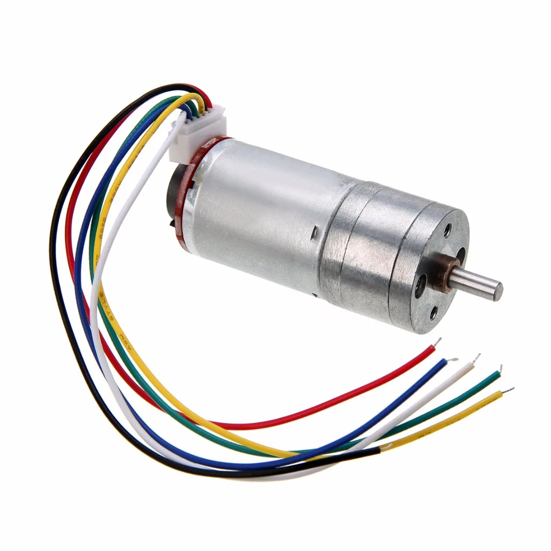 1 / 2 Set Powerful Encoder Gear Motors DC 6V 210RPM 4mm Shaft With Mounting Bracket + 65mm Wheel Kit + Coupling + Screws Mayitr