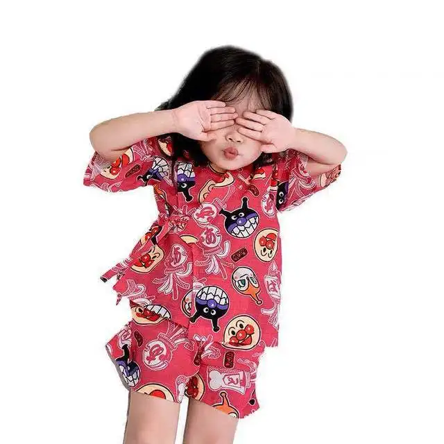  kids Pajamas Children Sleepwear Baby Pajamas Sets Girls Cotton Nightclothes Chinese Short Sleeve Ni