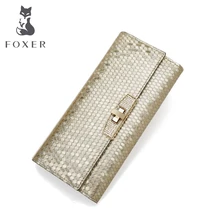 FOXER Marque Casual Cluth Sacs Célèbre De Luxe Femmes Sac À Main En Cuir de Vache Portefeuilles Pour Femme