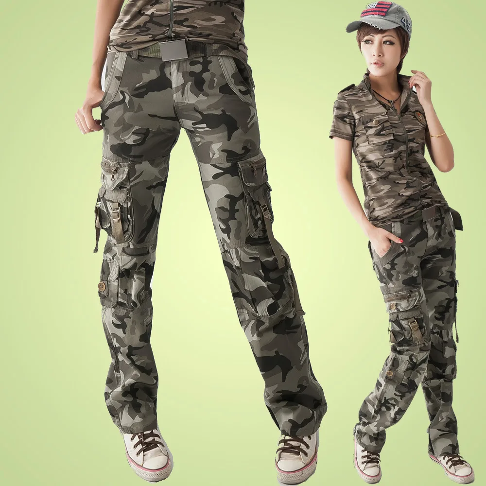 US $32.04 15% OFF|Frauen camouflage hosen frau baumwolle Multi Tasche Casual lose weibliche baggy Cargo Hosen Militär Plus Größe Hosen in Hosen & US $32.04 15% OFF|Frauen camouflage hosen frau baumwolle Multi Tasche Casual lose weibliche baggy Cargo Hosen Militär Plus Größe Hosen in Hosen &