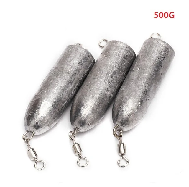 1pc Top quality 500g bullet fishing lead sinkers saltwater fishing