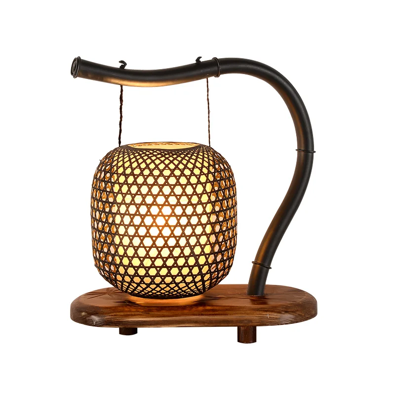 Bamboo Classical Table Lamps Creative Zen Living Room Bedroom Bedside